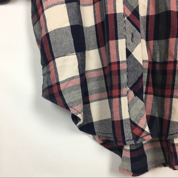 FREE PEOPLE // Oversized Plaid Hooded Shirt - Picture 6 of 7